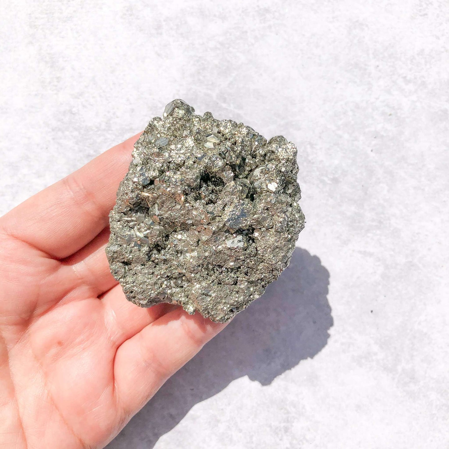 Golden pyrite specimen