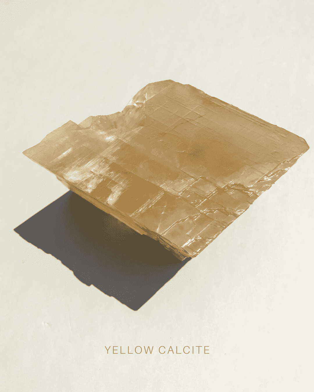 Yellow Calcite (Large), Geometric from the Volcanic beds of the Deccan Plateau