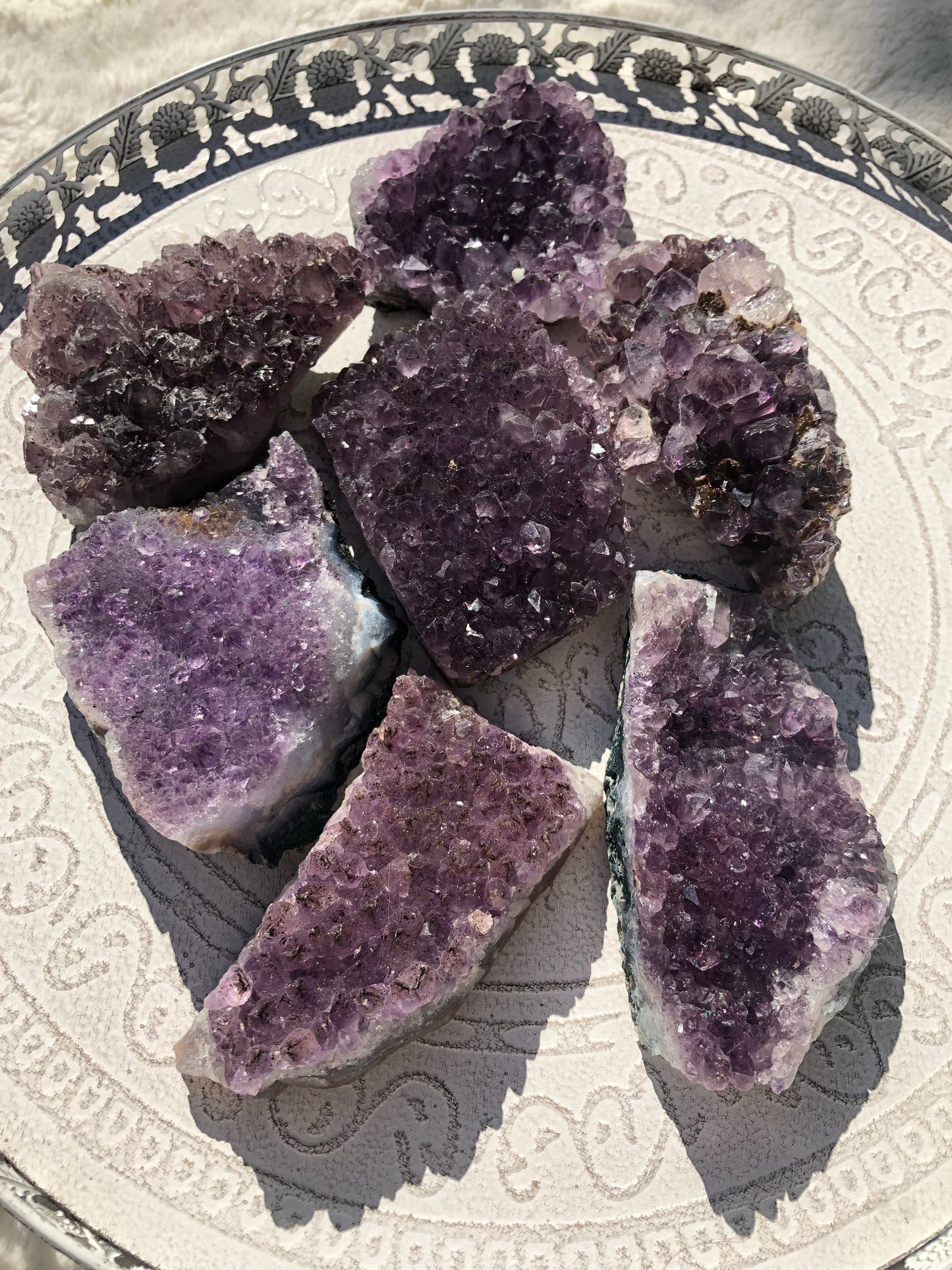 Amethyst Druzy Crystal Chunks