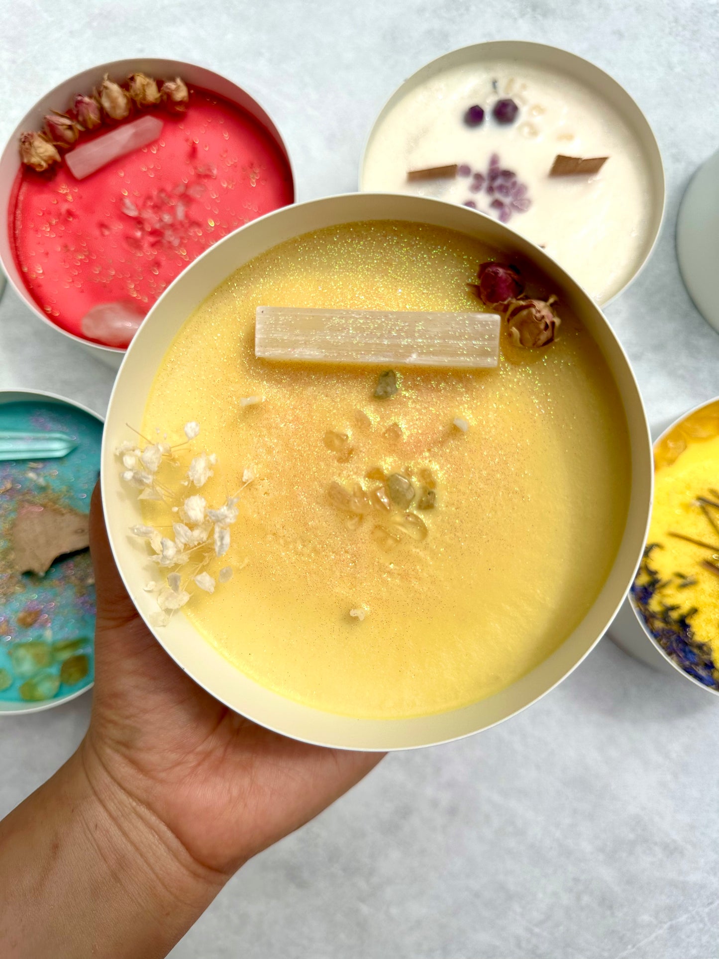 Energise, Scented Crystal Candle.