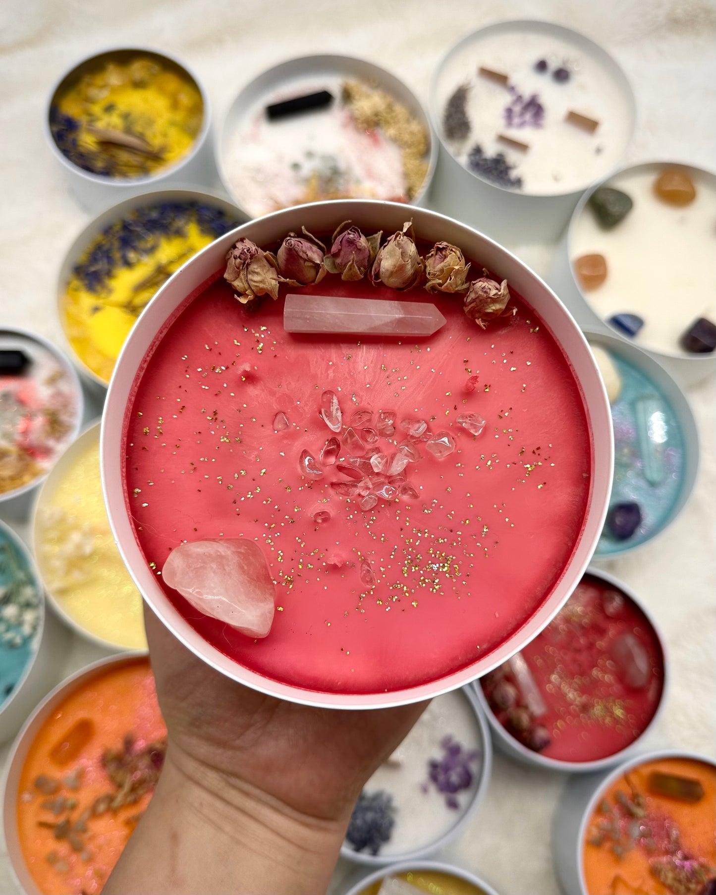 Love Tonic, Scented crystal candle.