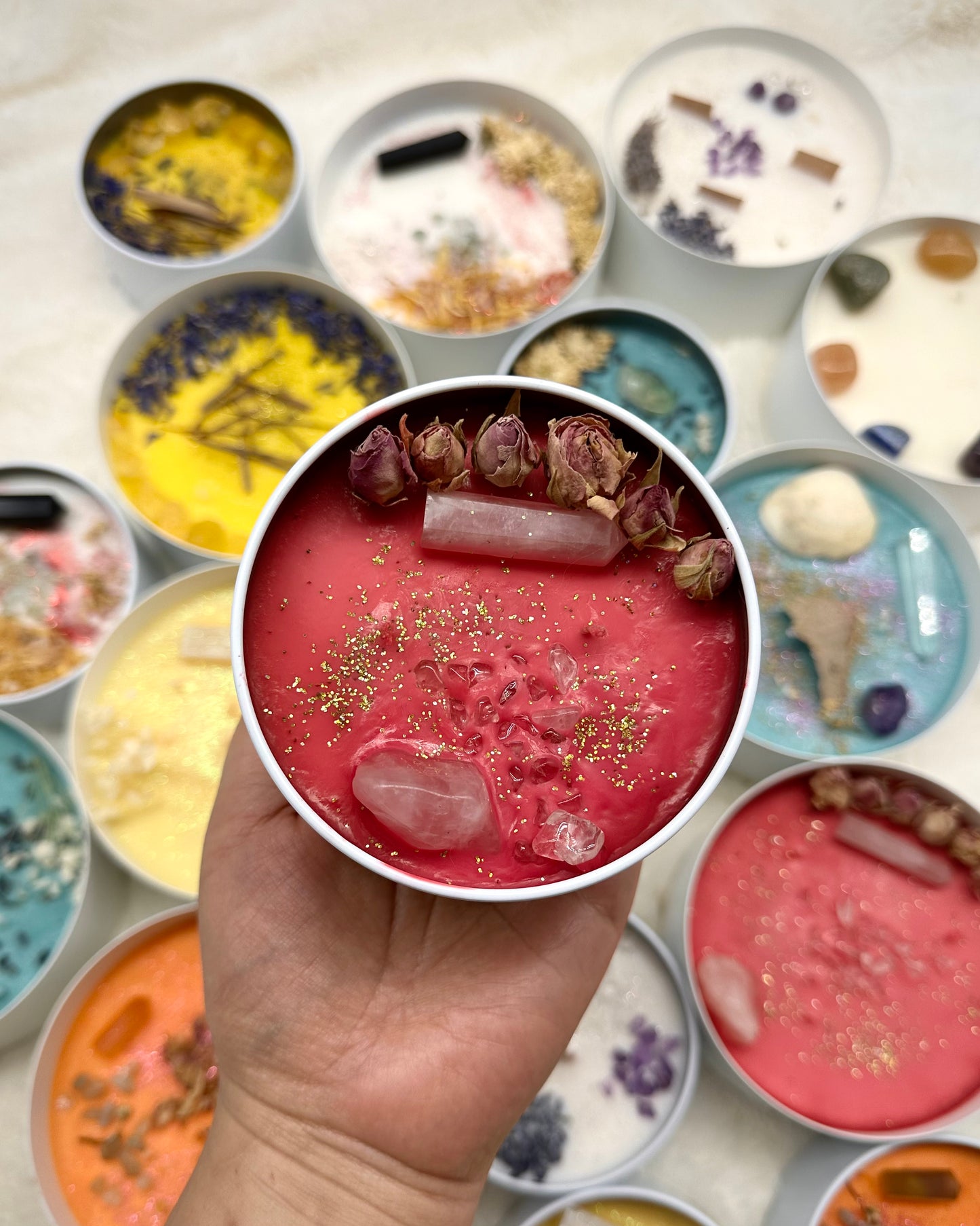 Love Tonic, Scented crystal candle.